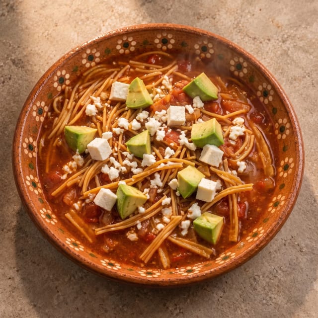 Sopa de fideo que no queda pastosa