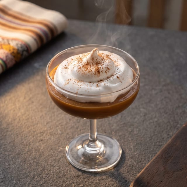 Suspiro limeño con manjar espeso