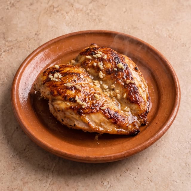 Pechuga de pollo asada que queda jugosa