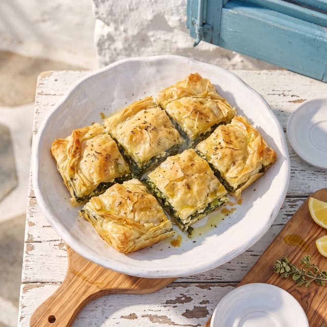 Spanakopita con la hoja filo que truena
