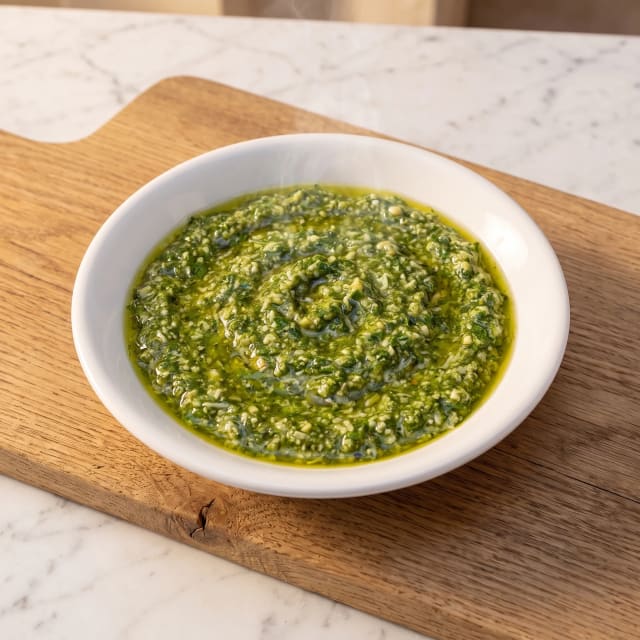 Pesto genovés que no se pone negro