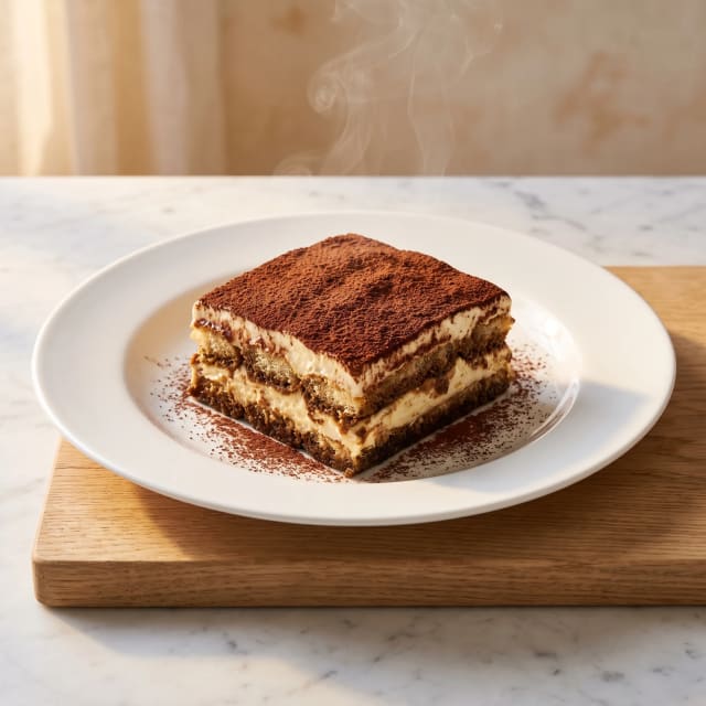 Tiramisú que se sostiene al servir