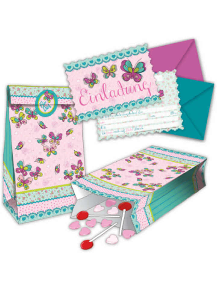 Tapirella Partytuten Und Einladungskarten Butterflies Gunstig Kaufen Limango