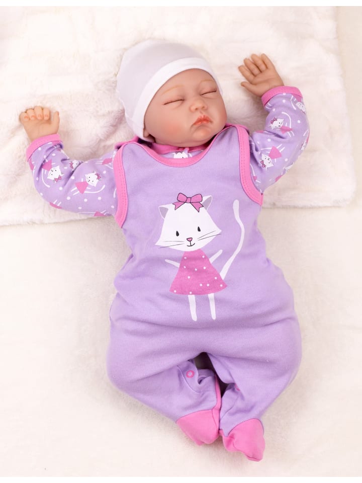 Babys Bekleidung | 2tlg Set Strampler + Shirt Sweet Kitty in rosa lila - RM24649