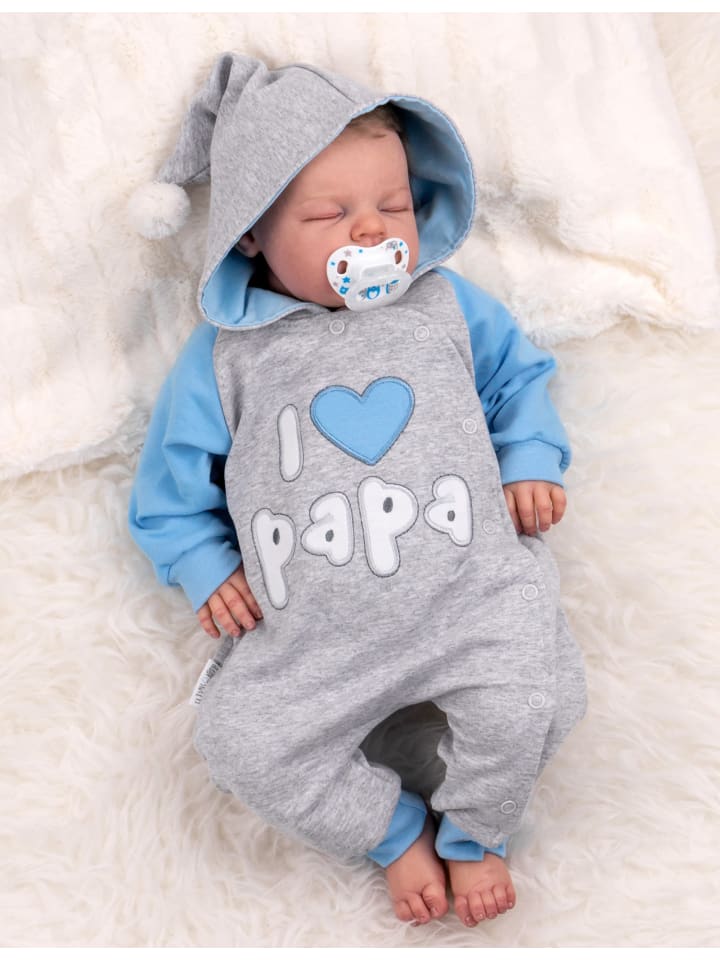 Babys Bekleidung | Overall I love Mama & Papa in bunt - ZB44853