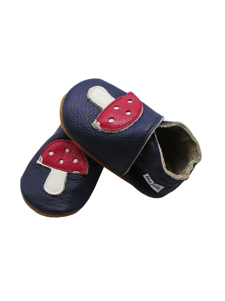 Babys Schuhe | Leder-KrabbelschuhePilz in Dunkelblau - DD85158