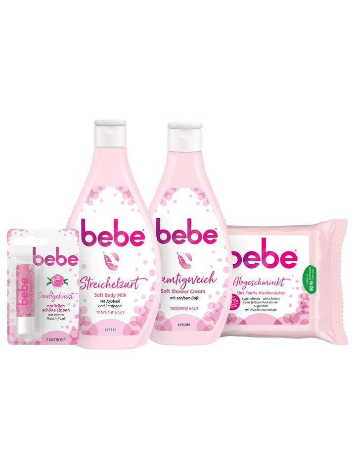 Bebe 10tlg Alltags Set Lippenpflege Body Milk Shower Creme Und Mizellentucher Gunstig Kaufen Limango