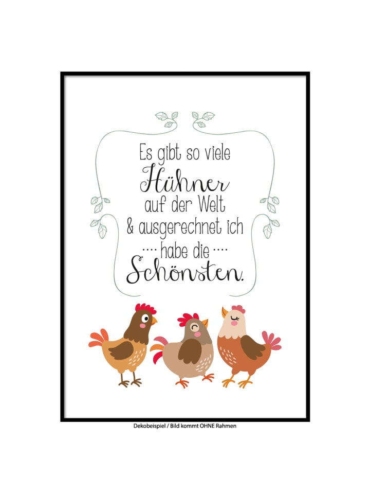 SMART ART Kunstdrucke Kunstdruck / Poster "Schöne Hühner" / A4 oder A3