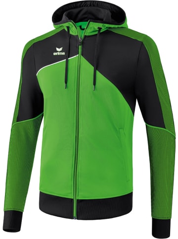Erima Trainingsjacke mit Kapuze Premium One 2.0 in green/schwarz/weiss