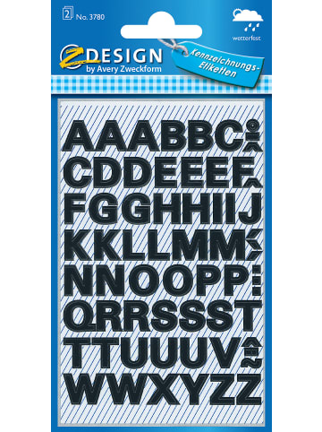 Avery Zweckform Etiketten Aufkleber Sticker Buchstaben schwarz A-Z 36 Stück Avery Zweckform Etiketten Aufkleber Sticker Buchstaben schwarz A-Z 36 Stück