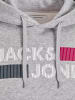 Jack & Jones Sweat Hoodie Kapuzen Pullover Sweatshirt JJECORP in Hellgrau
