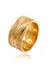 KUZZOI Ring 925 Sterling Silber Feder in Gold