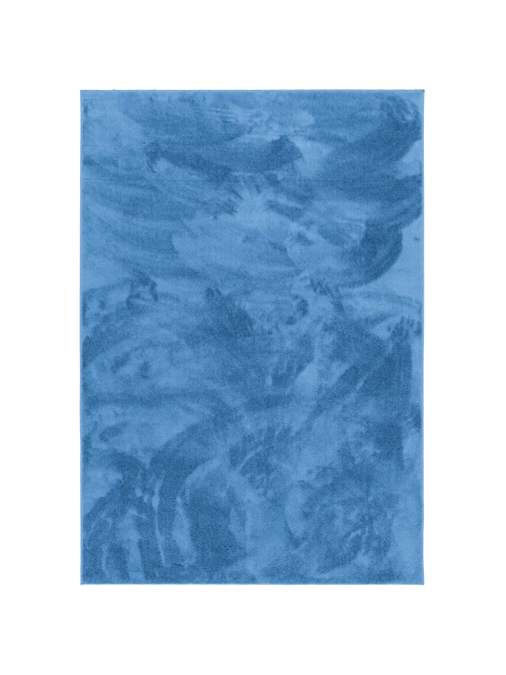Hochflor-Teppich Deluxe in blau