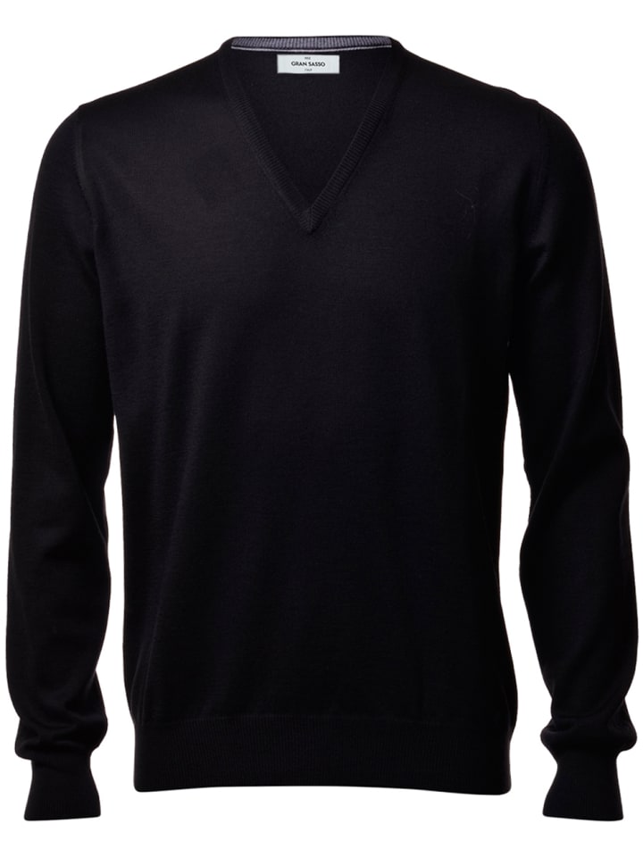 Rundhals Pullover in Schwarz