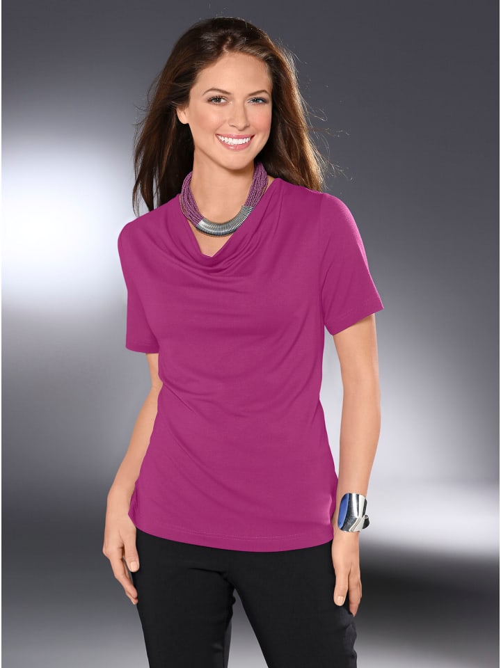 Kurzarm-Shirt in magenta