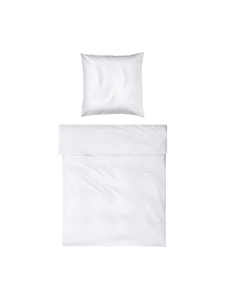 Bettwäsche Noblesse in white/champagne