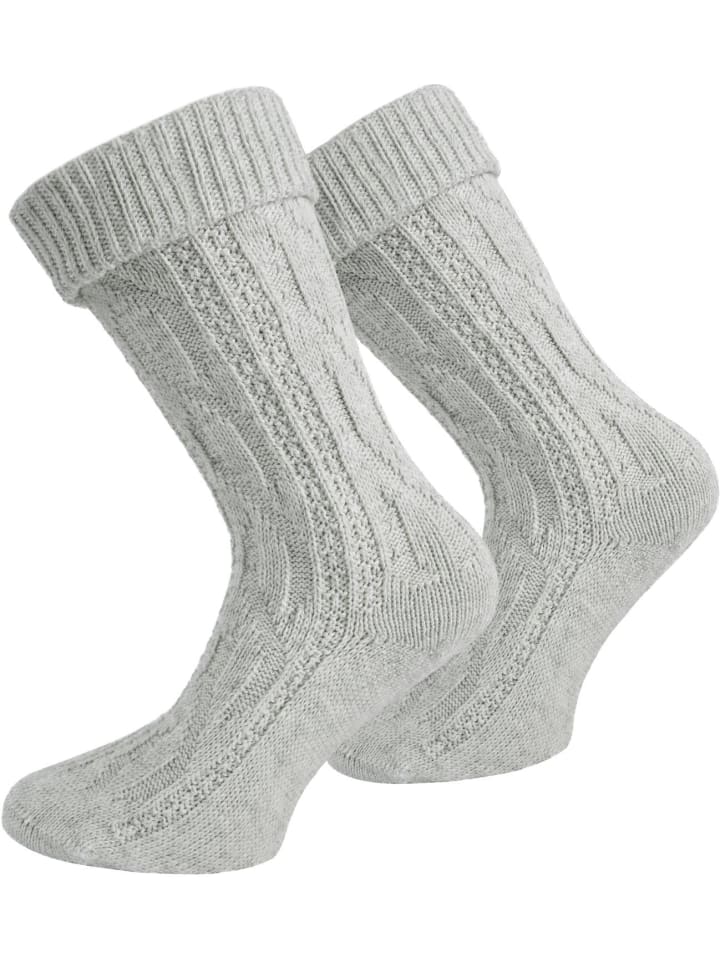 Trachtensocken in Silbermelange