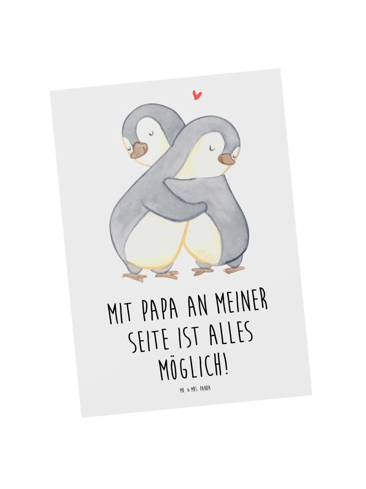 Postkarte Papa Möglichmacher mit Spruch in Weiß