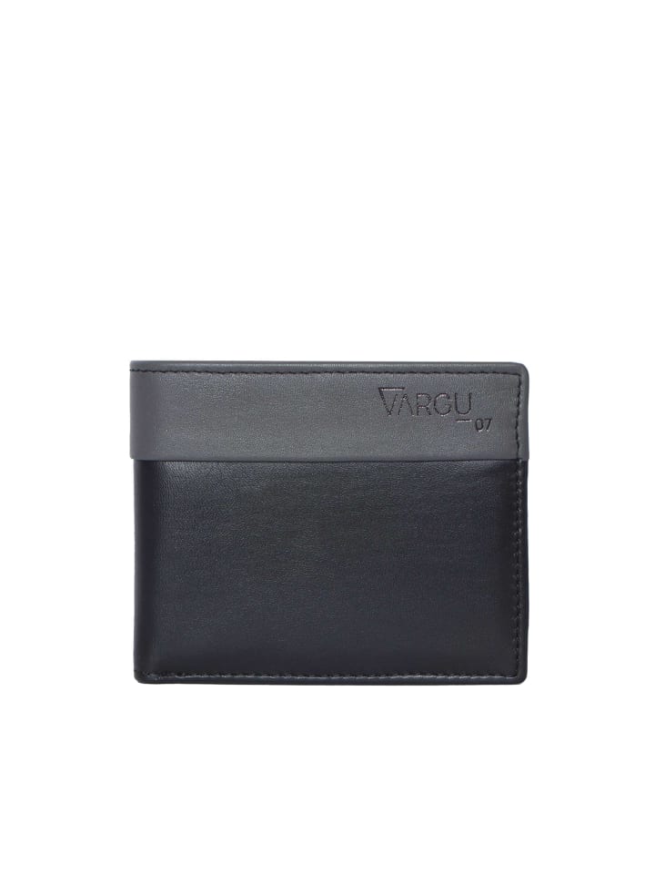 Echtleder Geldbörse HEYK 1-A in black - grey