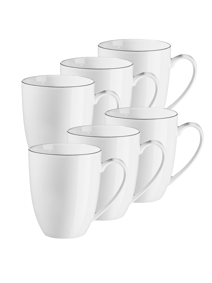 Kaffeebecher, Porzellan Felise in Weiß