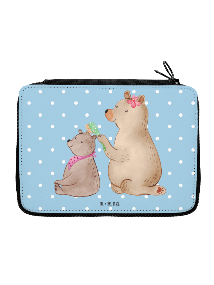 Mäppchen Bär Kind ohne Spruch in Blau Pastell