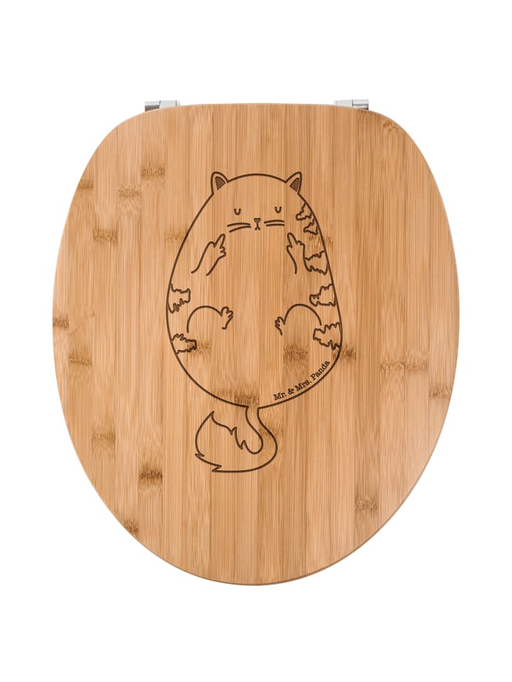 WC Deckel Katze Frühaufsteher ohne Spruch in Transparent