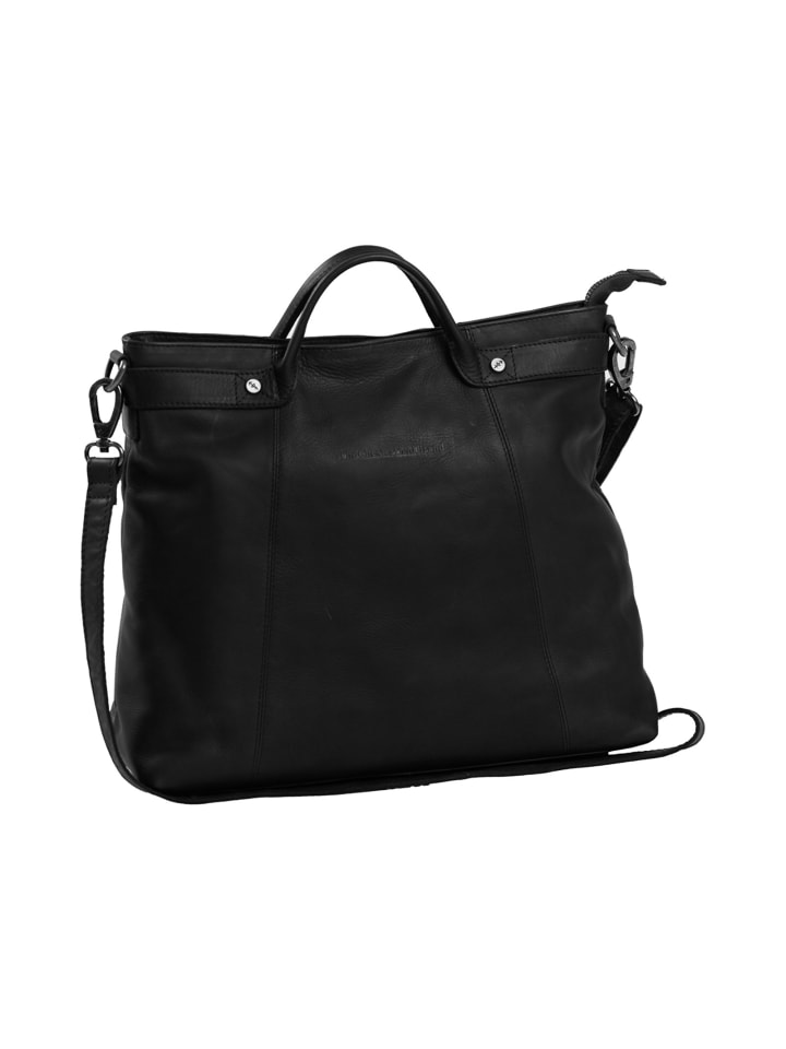 C48.1162 Helsinski Handtasche Wax Pull Up Leder in schwarz