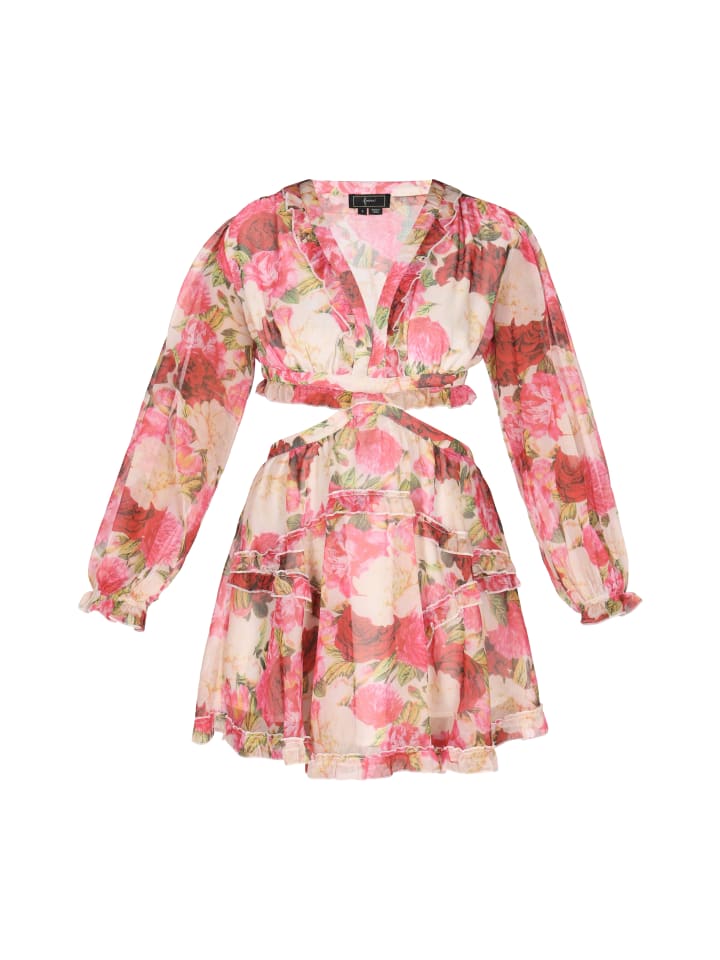 Damen Kleid in Pink Mehrfarbig