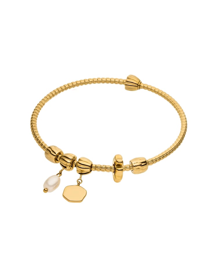 Armreif-Set LEI Pearl S-M Gold