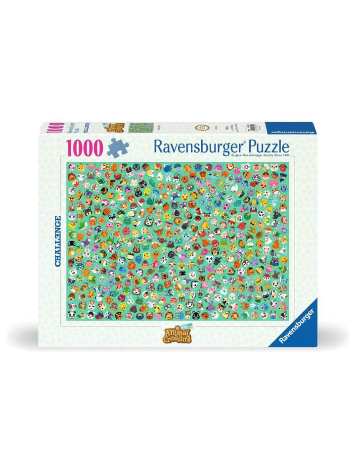 Ravensburger Puzzle 1.000 Teile Challenge Animal Crossing in bunt