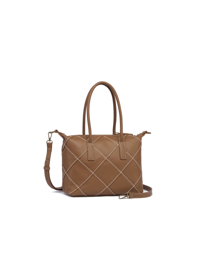 Schultertasche " Patches " in braun