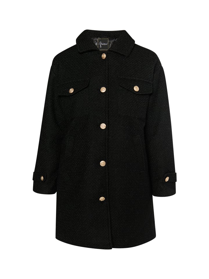 Damen Shirtjacket in Schwarz