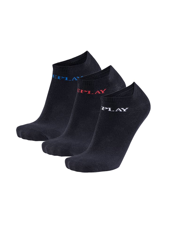 Socken 3er Pack in Schwarz