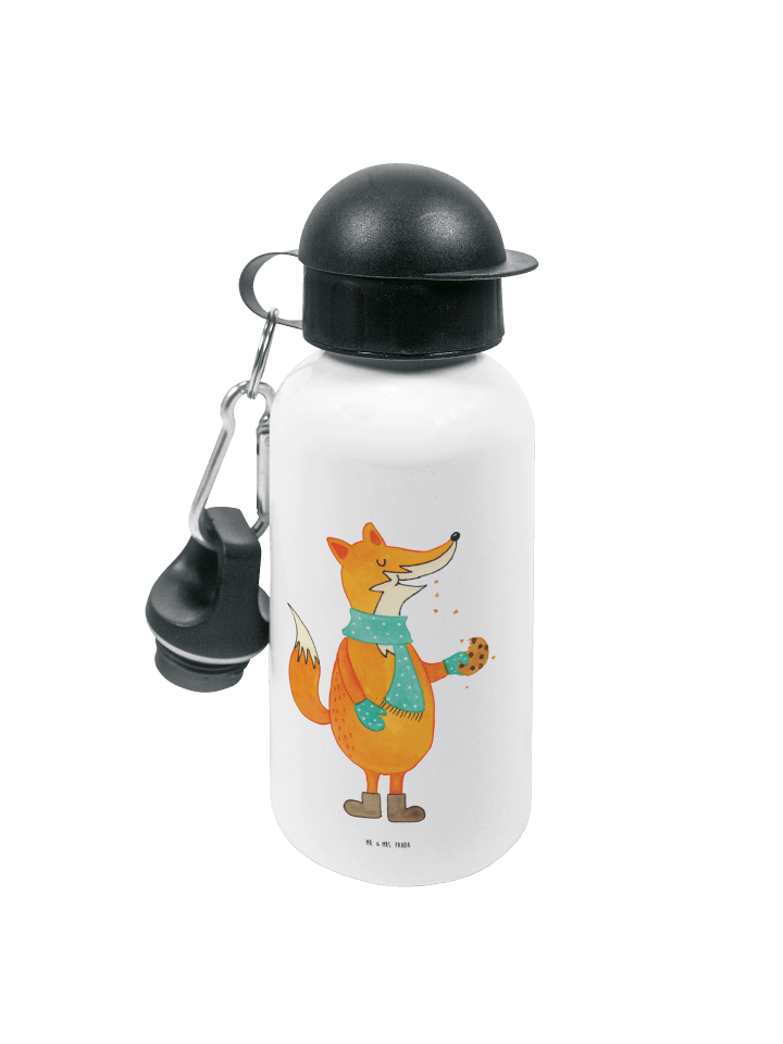 Trinkflasche Fuchs Keks ohne Spruch in Weiß