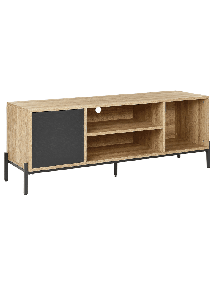 TV-Schrank MOINES in Braun/Grau/Schwarz - (W) 140 x (H) 56 x (L) 40 cm