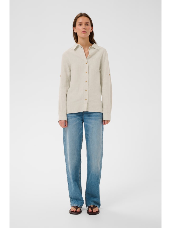 Langarm DILANAIW Classic fit in ECRU MELANGE