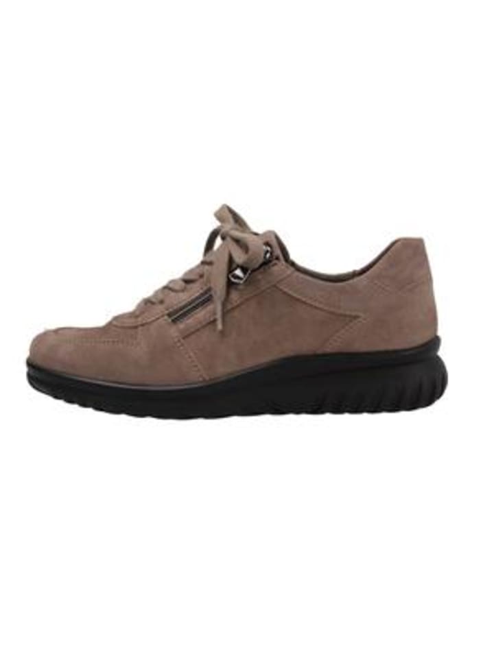 Komfort Schnürschuh in taupe