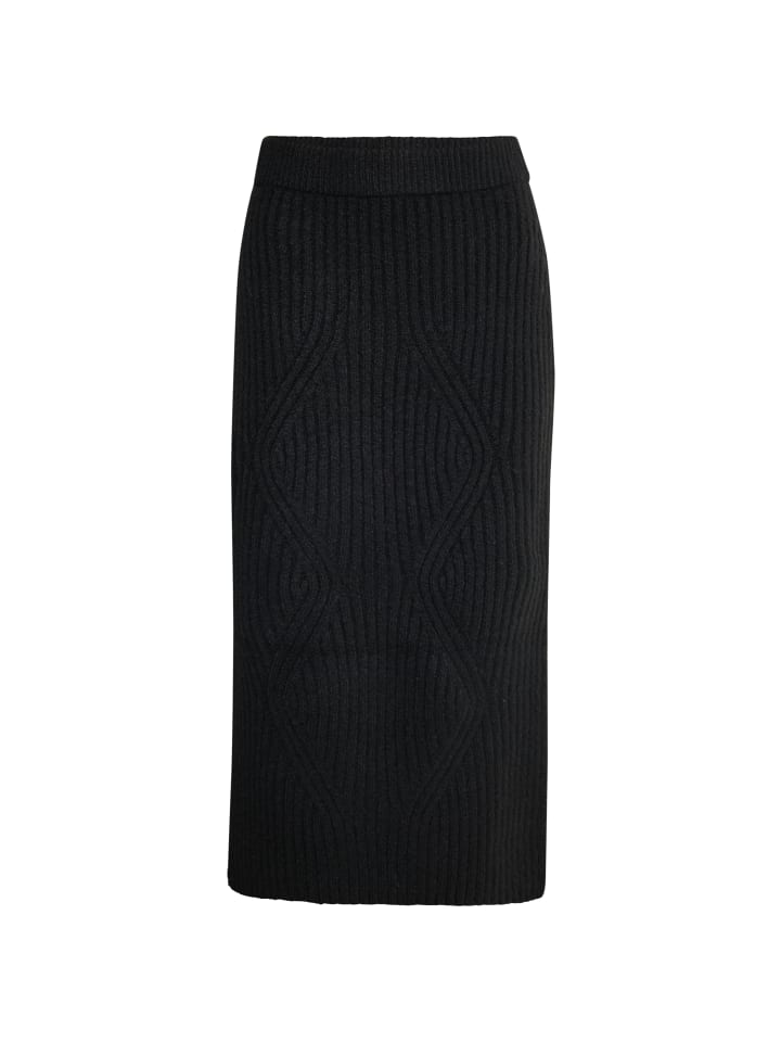Damen Strickrock in Schwarz
