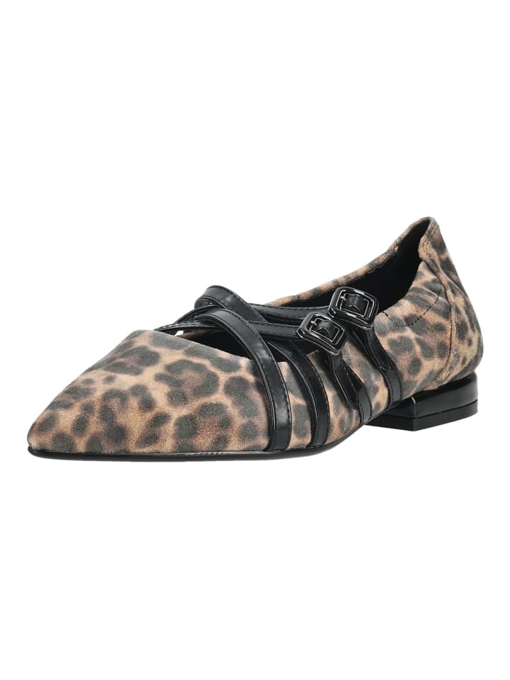 Ballerinas Beige/Schwarz