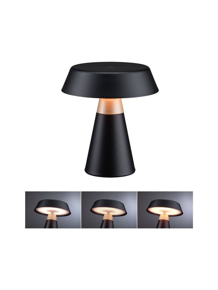 Akkuleuchte Lirox IP44  White Switch Schwarz, Champagner