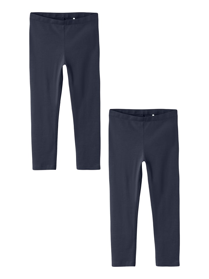 Leggings 2er-Set wadenlang elastisch bequem in Dunkelblau-2