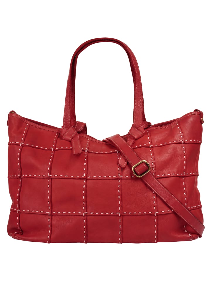 Shopper echt Leder in rot