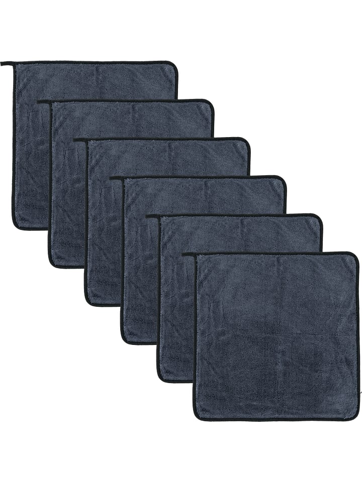 Microfaser Microfasertuch 6er-Pack in grau