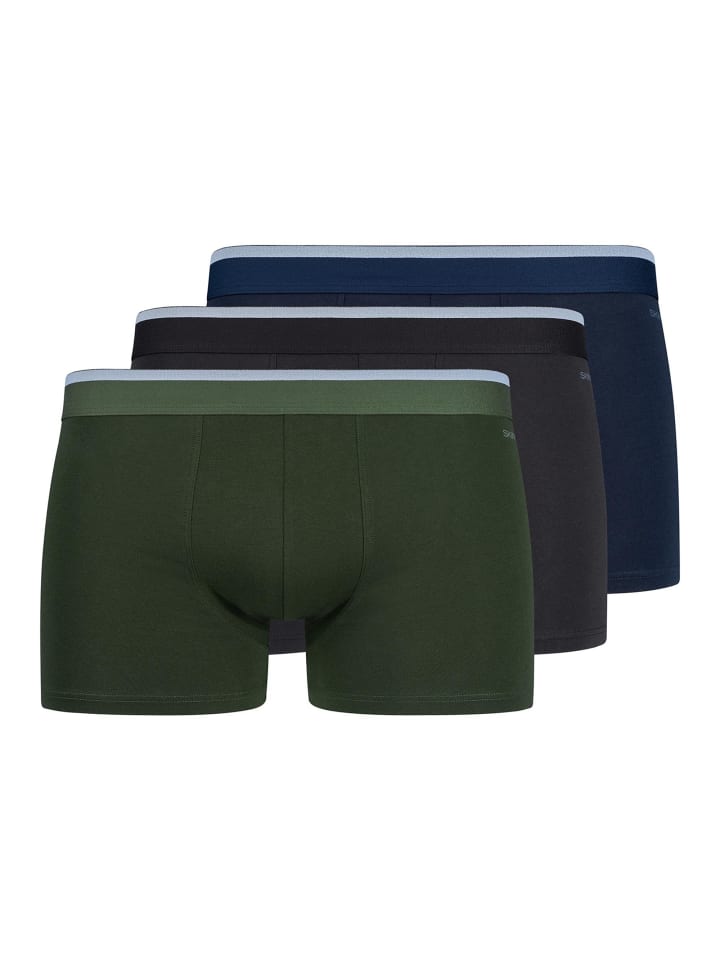 Boxershort 3er Pack in Schwarz/Blau/Grün