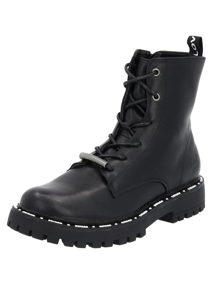Schnürstiefel Sideros in Schwarz