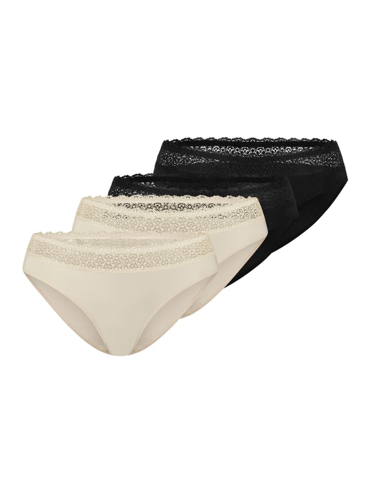 Tai Slip Feel of Modal in Schwarz / creme