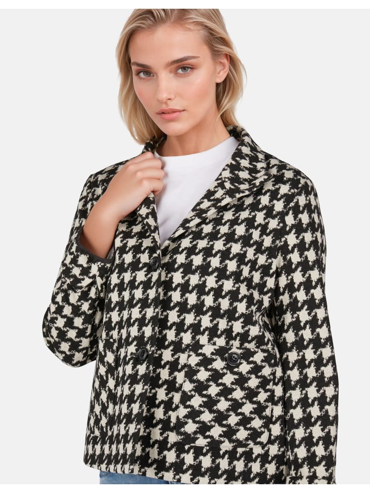 Kastenjacke in schwarz weiss