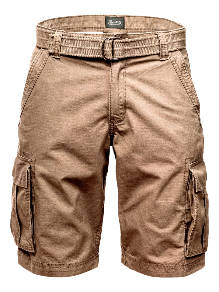 Shorts inkl. Gürtel RONY in Beige