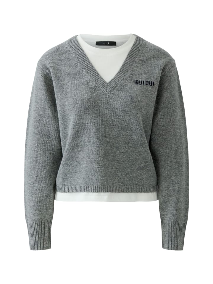 Pullover in steel grey