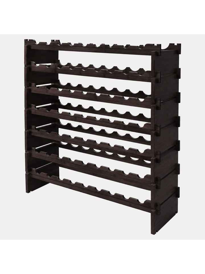 Weinregal in Braun - (B)85 x (H)94 x (T)25,5 cm